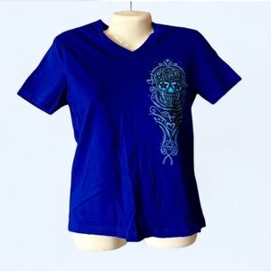 STURGIS MOTORCYCLE RALLY Deep Blue V-Neck Tee